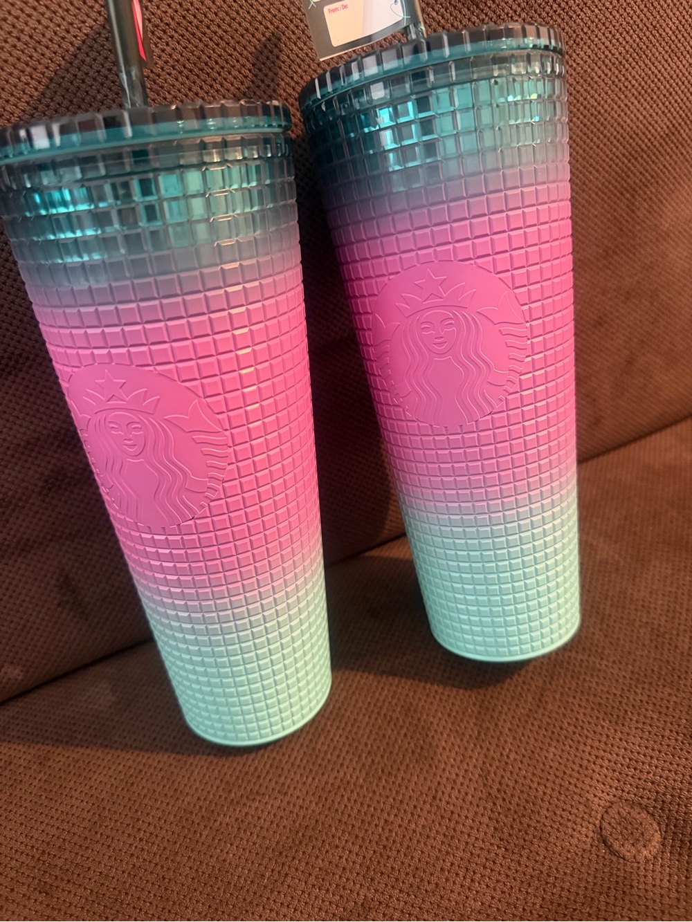 Starbucks 2024 OmbreGrid Tumbler Valentine’s Day Cold Cup Limited Edition 24oz